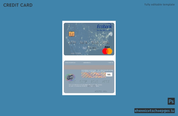 Beispielvorschau der Ecobank Mastercard aus Niger